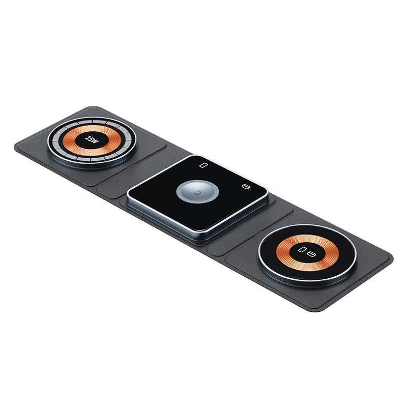 3-in-1 Foldable Wireless Charging Station - Charges iPhone, Apple Watch & AirPods Simultaneously