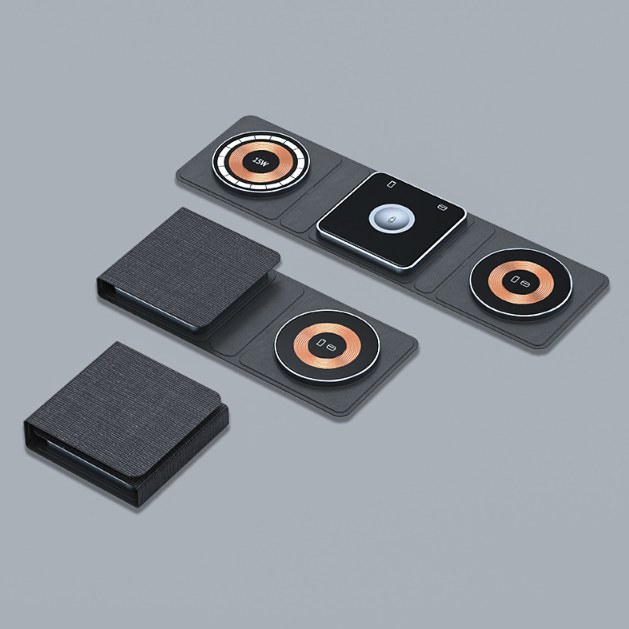 3-in-1 Foldable Wireless Charging Station - Charges iPhone, Apple Watch & AirPods Simultaneously